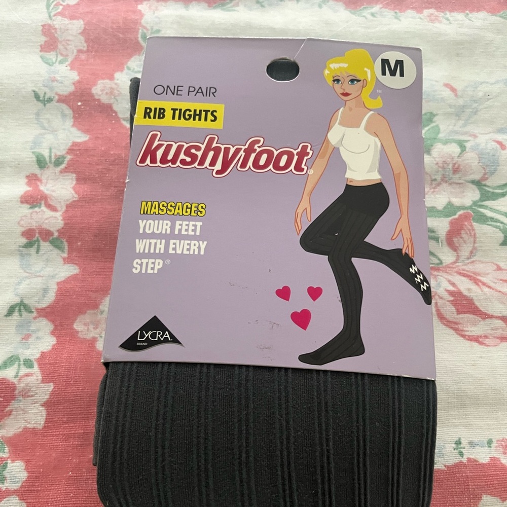 NWT Kushyfoot ribbed gray tights
